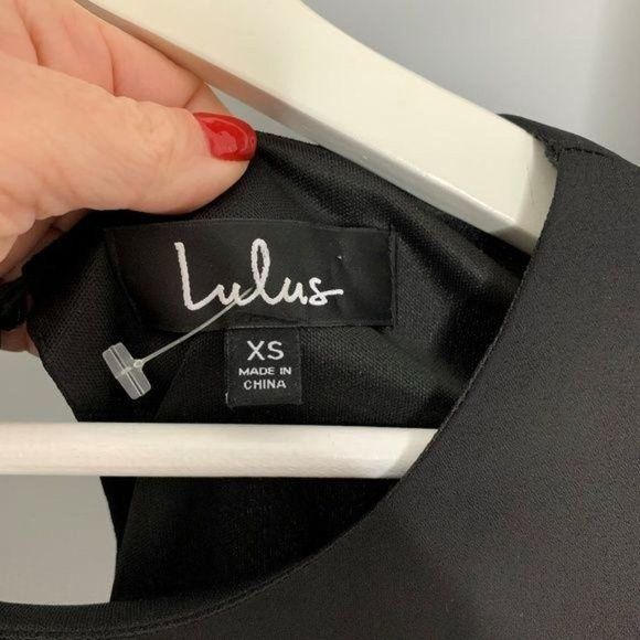 Lulu's Center of Attention Black Flounce‎ Dress - Picture 3 of 4